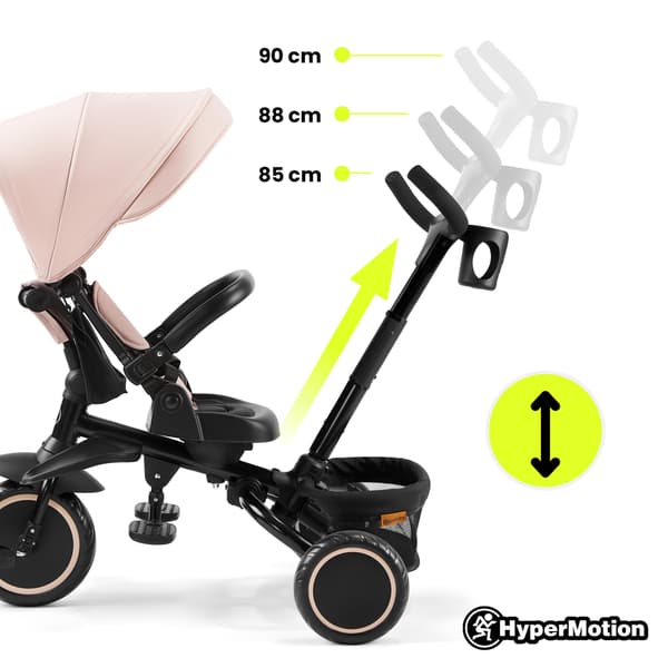 Trehjulet Cykel til Børn 1-5 År Sammenklappelig 360° Beige