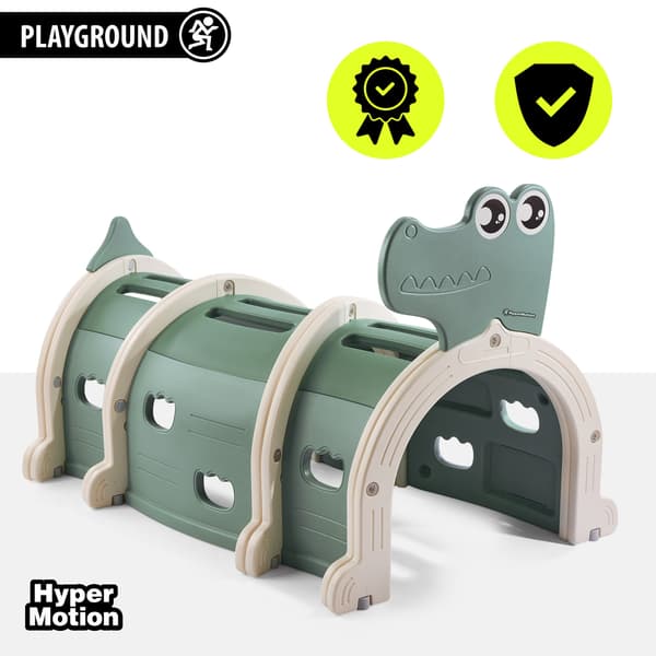 HyperMotion Glad Krokodil lektunnel för barn, 150 cm