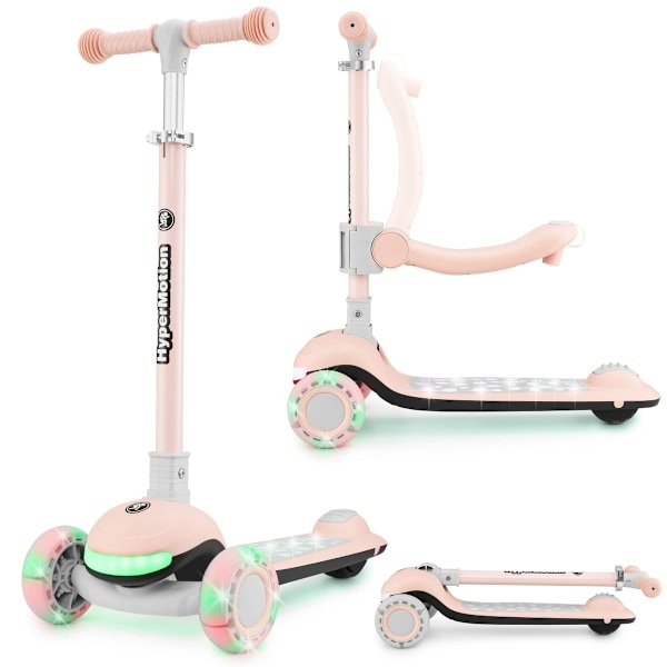 HyperMotion LUMI 3-i-1 balancescooter - oplyst platform og LED-hjul, farve pink Pink