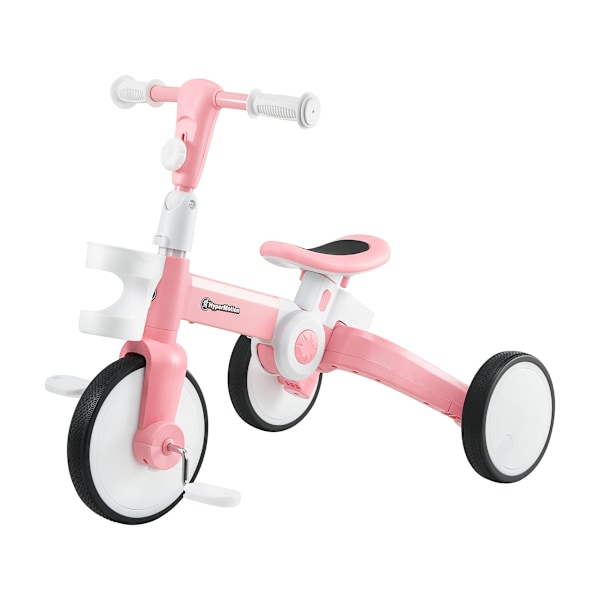 Tobi ROCKET - Lasten kolmipyörä, tasapainopyörä, ajettava pyörä - työntäjä - 5 in 1 HyperMotionilta Pink