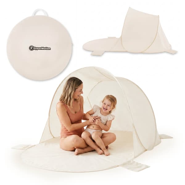 HyperMotion pop-up strandtelt 200×130×90 cm, beige