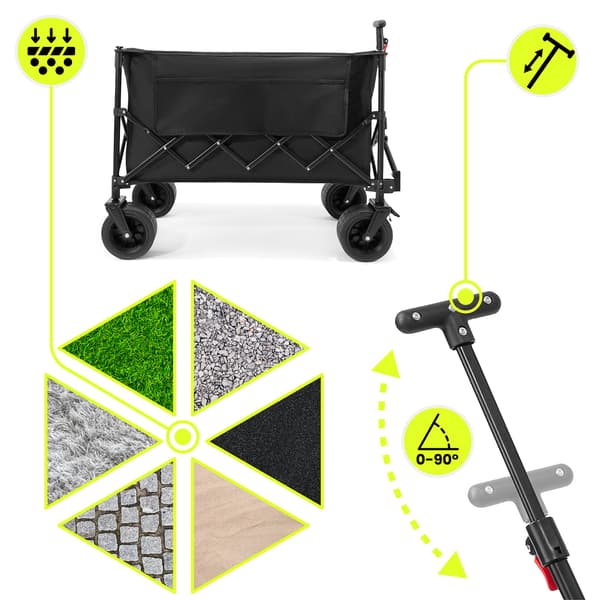 HyperMotion foldbar transportvogn 200L strand camping vogn