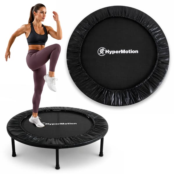 Fitness trampolin 91 cm HyperMotion sort til hjemmetræning