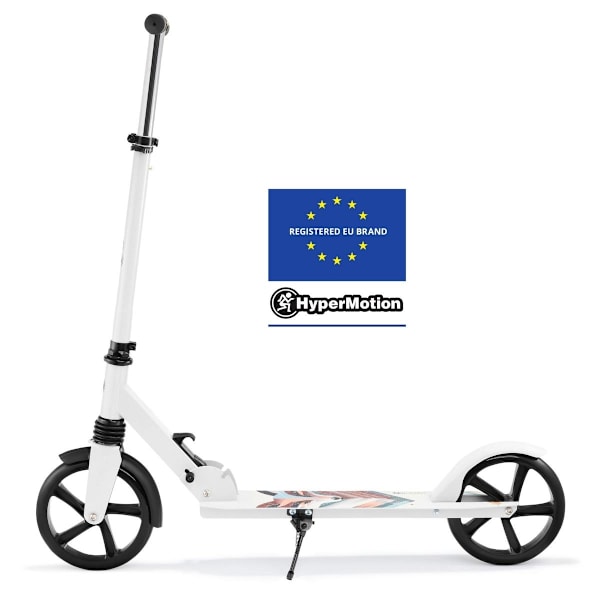 Tvåhjulig sparkcykel för unga vuxna - med stötdämpare - Hypermotion CITY SWIFT Winter Fox - 100 kg White Fox
