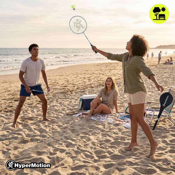 Badmintonketsjere med taske 2 stk. salviegrøn | HyperMotion