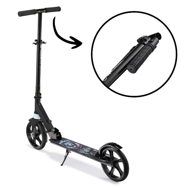 Tvåhjulig scooter för unga vuxna - med stötdämpare - Hypermotion CITY SWIFT Digital Lion - 100 kg Digital Lion