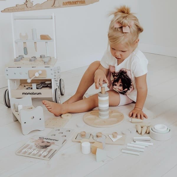 Montessori Utbildningslåda Barn - 6 Träleksaker