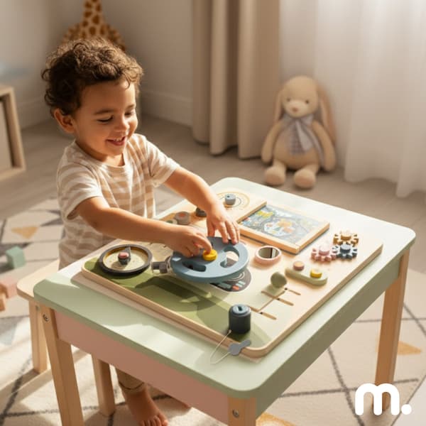 Montessori träbräda 2-i-1 – Förar- & pilotcockpit för barn