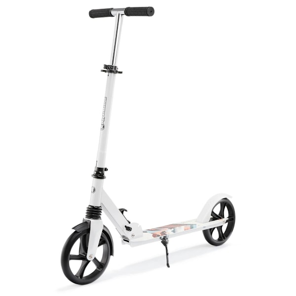 Tvåhjulig sparkcykel för unga vuxna - med stötdämpare - Hypermotion CITY SWIFT Winter Fox - 100 kg White Fox