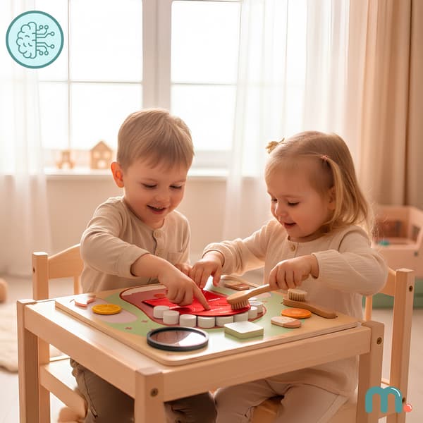 Montessori-hammaslääkärileikkitaulu lapsille Mamabrum