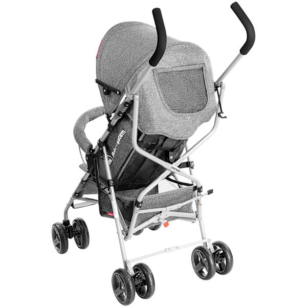 Moby-System Barton paraplyklapvogn let foldbar grå 15 kg