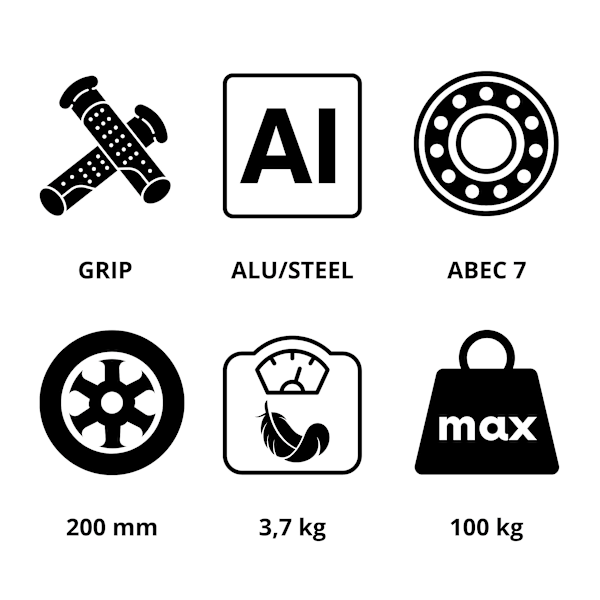 Tvåhjulig stadsskoter VIBE Black HyperMotion - 100kg