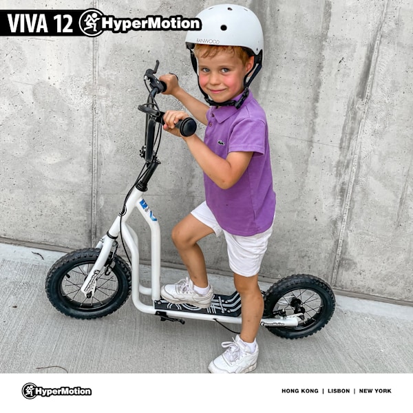 HyperMotion VIVA 12 scooter (30cm pumpade hjul) - Vit