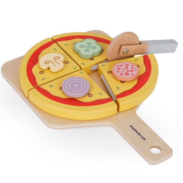Puisteleikkisetti Puinen Pizza leivontaan