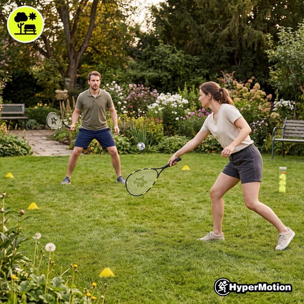 Speed Badminton set med racketar, koner och speeders