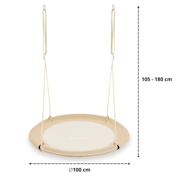 HyperMotion Stork's Nest Gunga - diameter 100 cm, färg beige boho