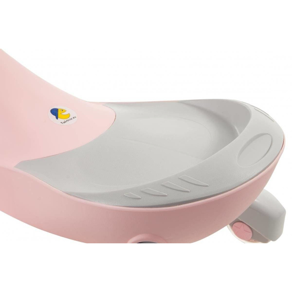 TwistCar børnekøretøj - Pastelrosa Luminous hjul!
