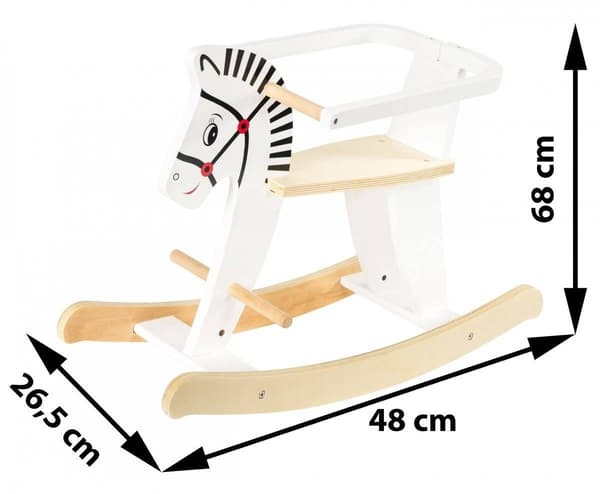 Gunghäst av trä med räcken K11