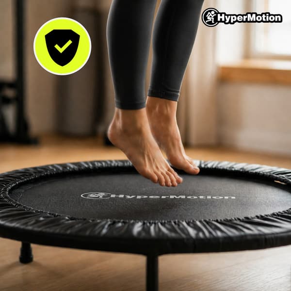 Fitness trampolin 91 cm HyperMotion sort til hjemmetræning