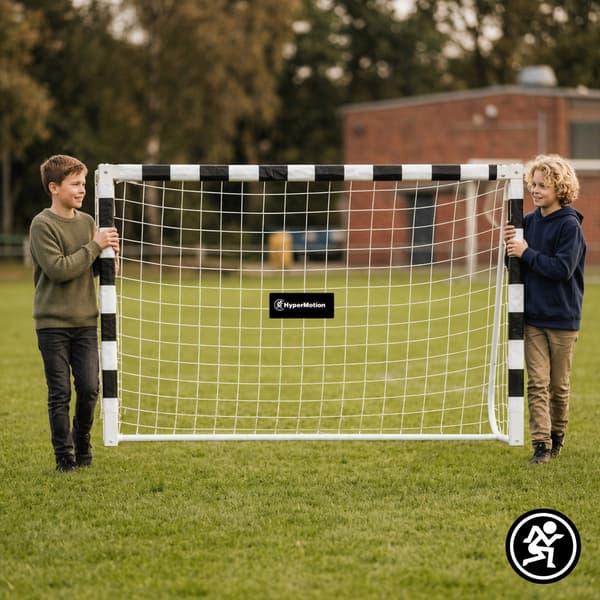 Fodboldmål HyperMotion PRO 180x120 cm hvid stål med net