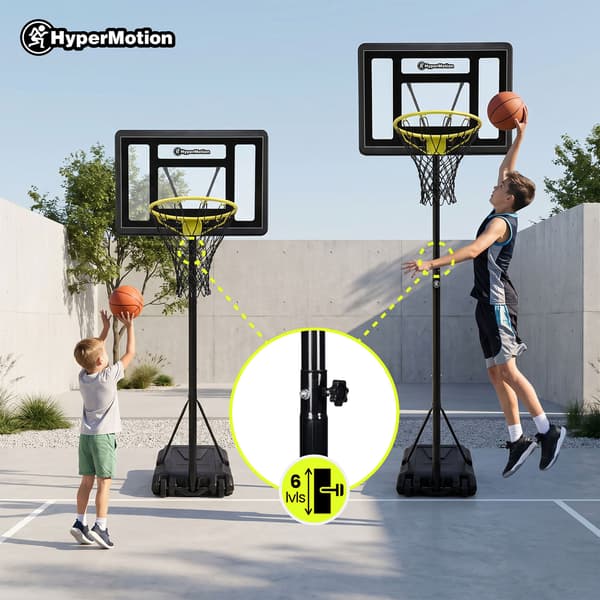 Justerbar basketballkurv til børn 165-215 cm HyperMotion sort