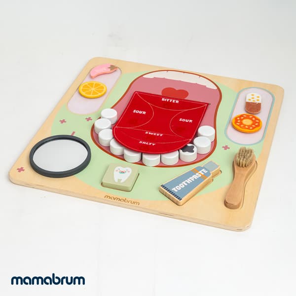 Montessori-hammaslääkärileikkitaulu lapsille Mamabrum