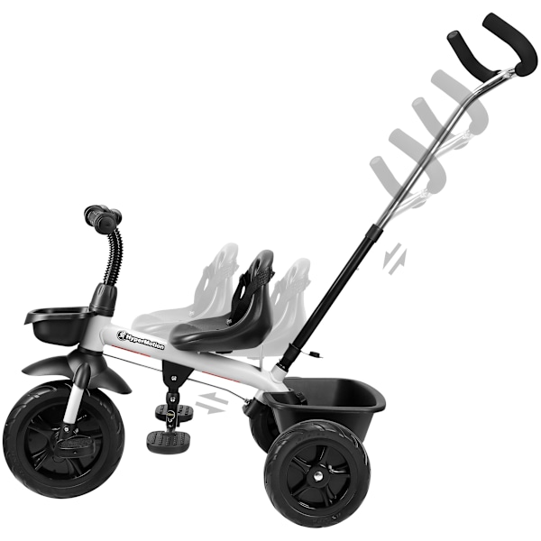 HyperMotion TOBI VECTOR trehjulet cykel - evigt oppustelige hjul + skubbebøjle. Farve: lysegrå. Gray
