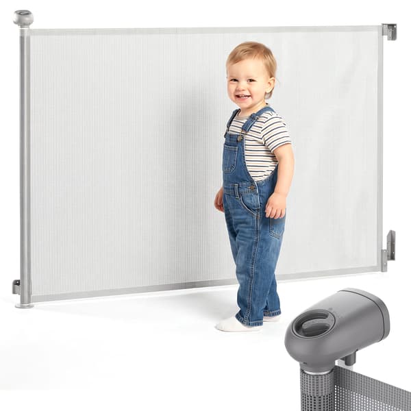 Moby-System HOMESAFE rullattava turvaportti 140 cm, harmaa
