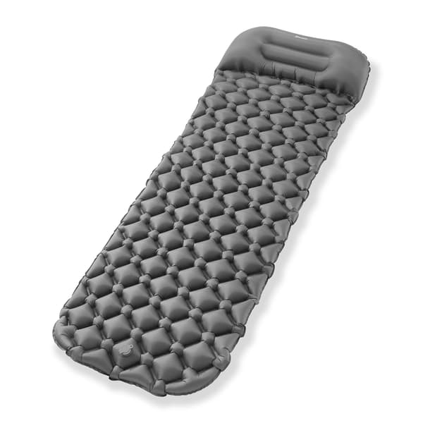 Ultralet Oppustelig Liggeunderlag 190x56 cm Camping Grå