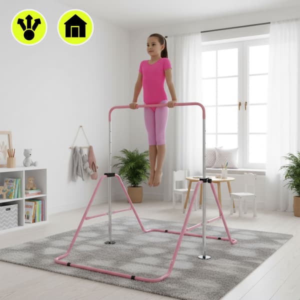 Justerbar gymnastikstang til børn – pink