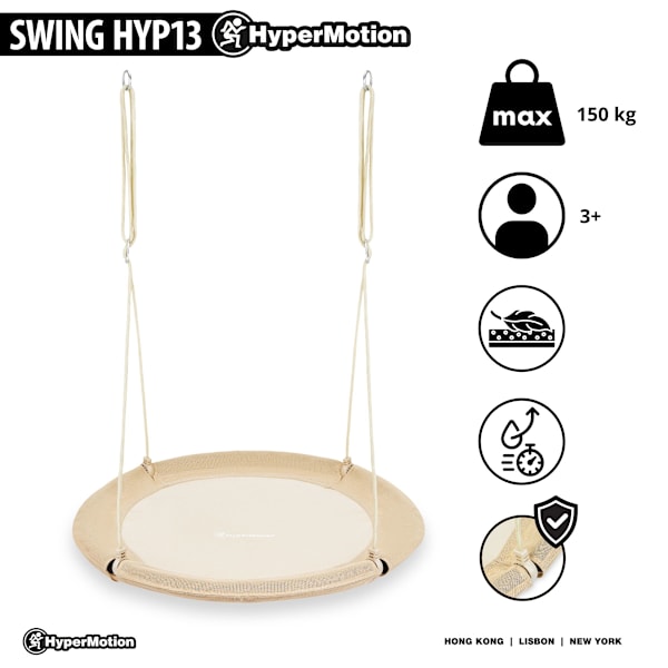 HyperMotion Stork's Nest Gunga - diameter 100 cm, färg beige boho Beige