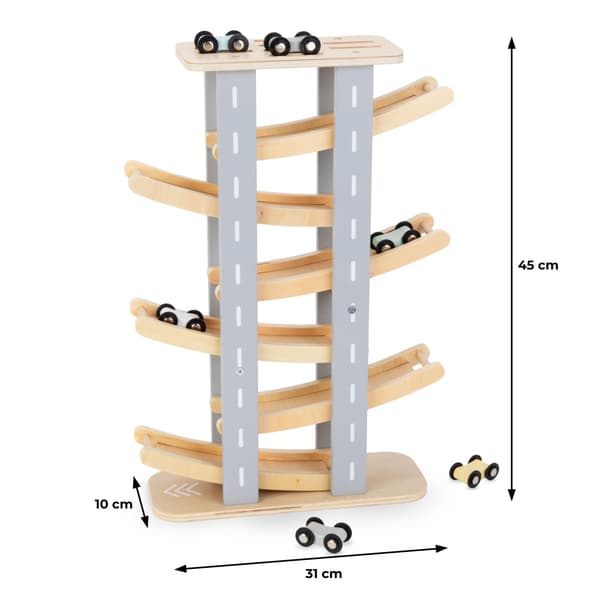 Träramp för bilar – 6 våningar med parkering (45 cm)