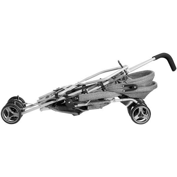 Moby-System Barton paraplyklapvogn let foldbar grå 15 kg