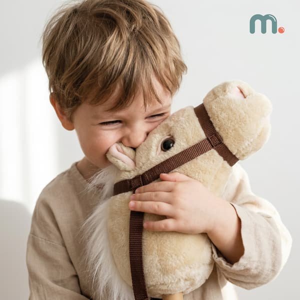 Hobby Horse Käpphäst för Barn 80 cm Beige Mamabrum