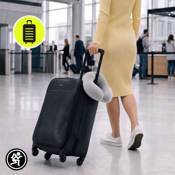 HyperMotion RESTCOZY nackkudde för resor och flyg – grå