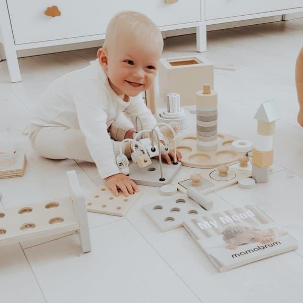 Montessori Utbildningslåda Barn - 6 Träleksaker