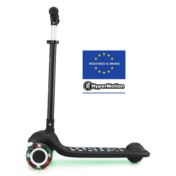 HyperMotion LUMI 3-i-1 balancescooter - oplyst platform og LED-hjul, sort farve Black