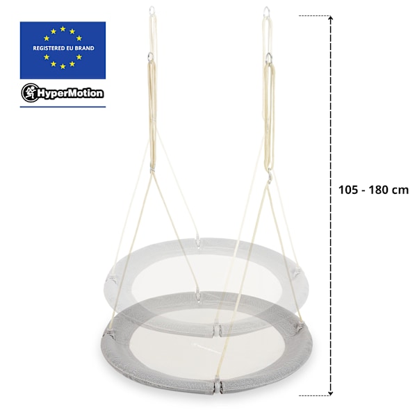 HyperMotion storkerede-gynge - 100 cm i diameter, grå farve Gray