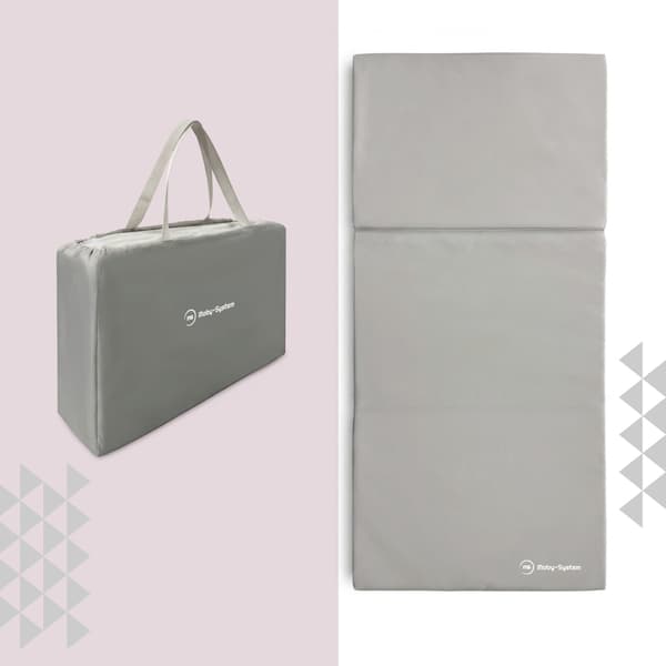 Moby-System taitettava matkasängyn patja 120 × 60 cm, harmaa