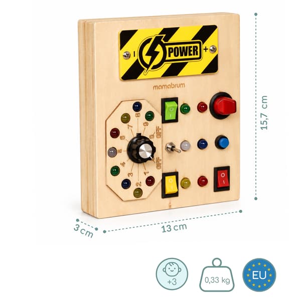 Aktivitetstavla, Mamabrum, Power Panel, LED-lampor