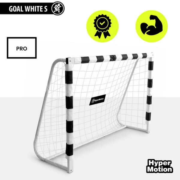Fodboldmål HyperMotion PRO 180x120 cm hvid stål med net