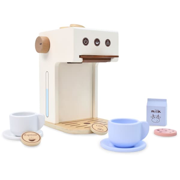 Kaffekapselmaskin i trä - kaffebar med tillbehör