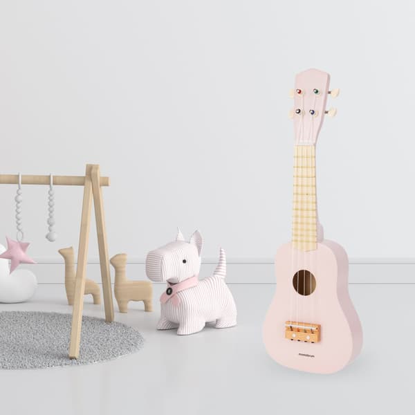 Træbørneguitar Ukulele i Rosa fra Mamabrum