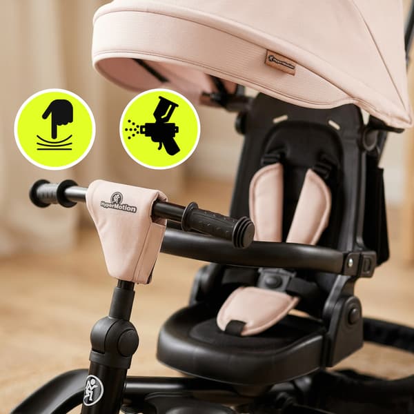 Trehjulet Cykel til Børn 1-5 År Sammenklappelig 360° Beige