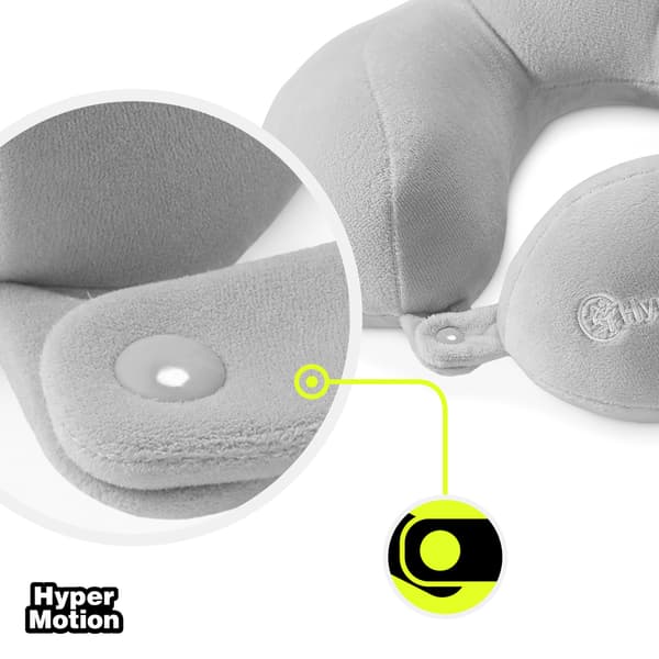 HyperMotion RESTCOZY nackkudde för resor och flyg – grå