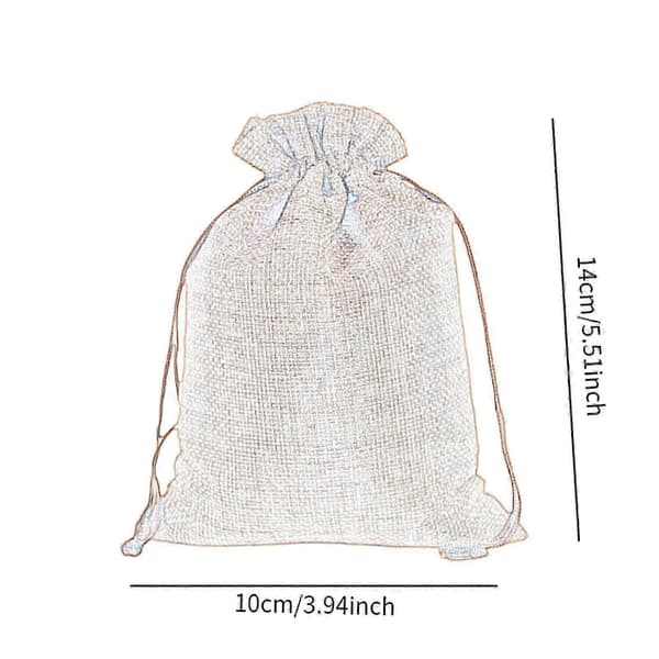 50-pack presentpåsar i polyester med dragsko, dubbel dragskodesign, för födelsedagsfester, bröllopsgodis, godisförvaring, 10x14cm