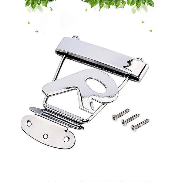 Metall R-form 6-strängad gitarrstränghållare, ersättningsdel för jazzgitarr (silver)