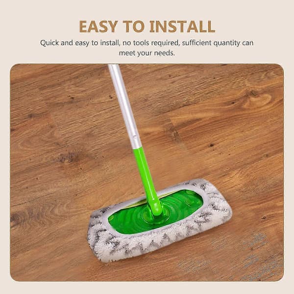 2 st återanvändbar moppdyna tygmoppskydd moppbytesduk moppdyna kompatibel med Swiffer Sweeper