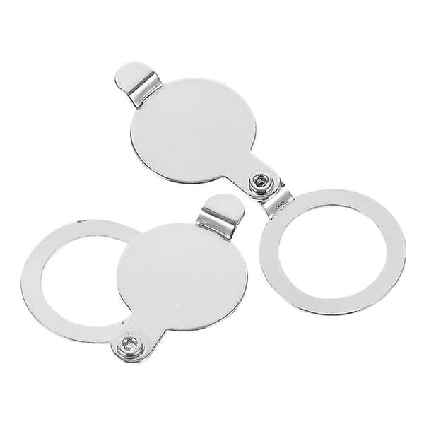 2 st Dörrkikshålskyddsplatta för hemmet Silver Kopparmaterial Hårdvarutillbehör