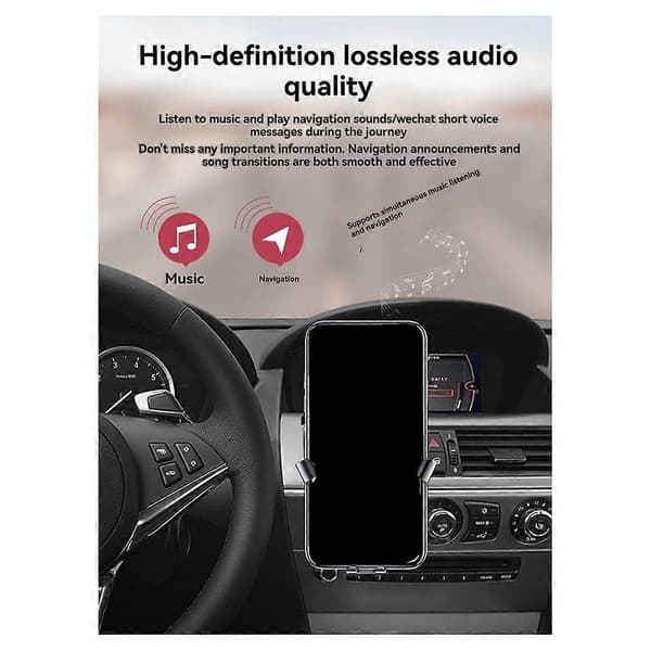 Bluetooth 5.0 AptX-HD-adapter med Y-kabel | Qualcomm CSR8675 | Bilmusikgränssnitt för CCC/CIC-system 2005-2012 | USB AUX